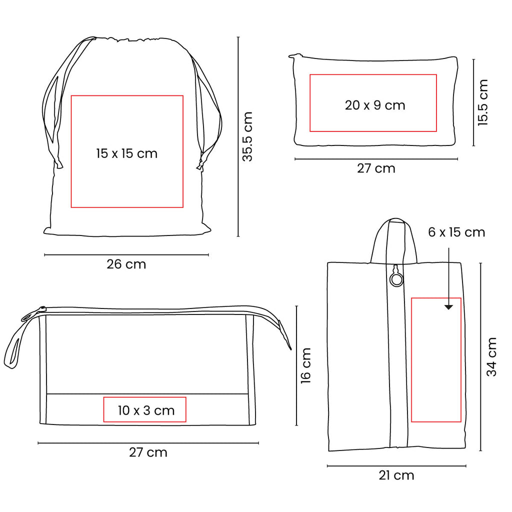 SET ORGANIZADOR DE VIAJE DEVIKA